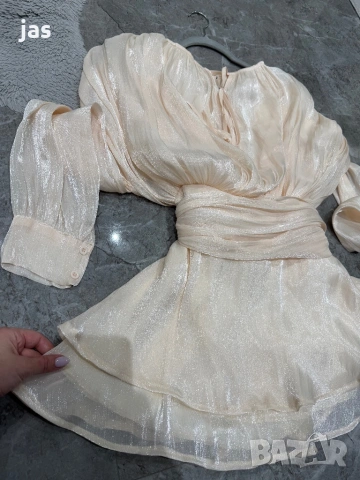 Бляскава рокля размер М, подходящ и за С/М, снимка 4 - Рокли - 53847451