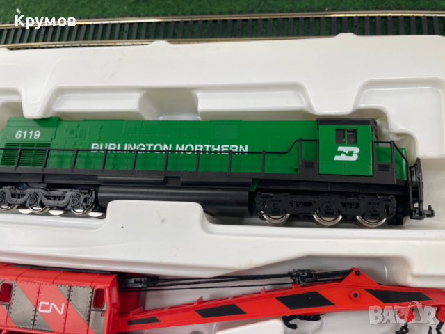 Стартов сет комплект Mehano дизел кран вагони HO 1:87 влак ЖП модел релси траф, снимка 3 - Колекции - 54009705