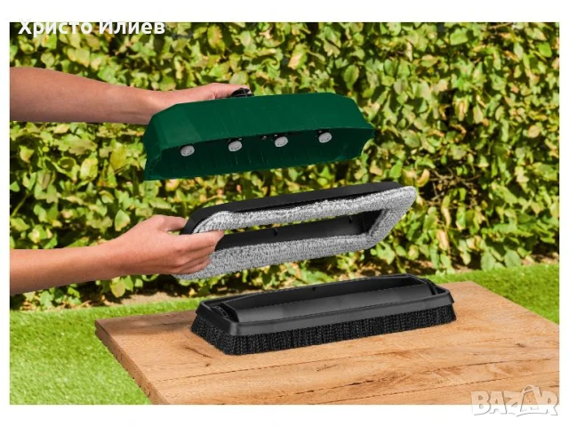 Parkside Приставка за водоструйка Дюза Четка за фасади и стъкло Аксесоари за водоструйка, снимка 2 - Градинска техника - 50645666