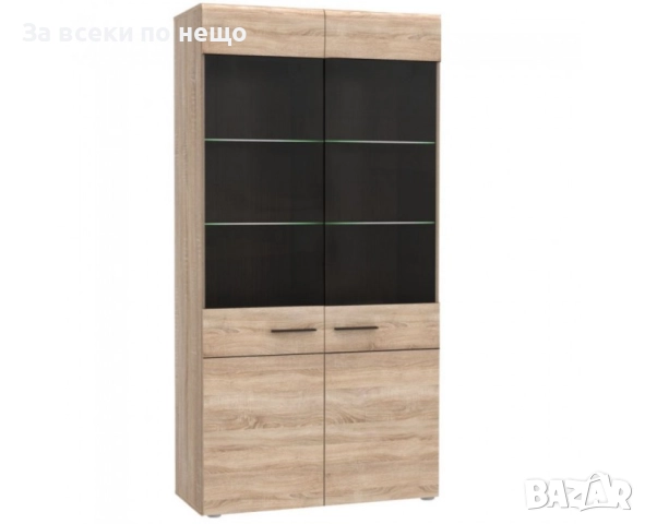 Витрина висока SOLO 2W дъб сонома Код P1732
