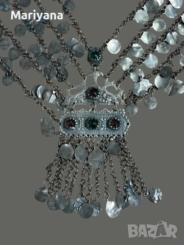 Сребърен нагръден накит , снимка 6 - Антикварни и старинни предмети - 51278219