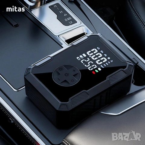 Преносим компресор за помпане на гуми - Type-C, 150PSI, 4000mAh, LED, снимка 7 - Аксесоари за велосипеди - 53541818