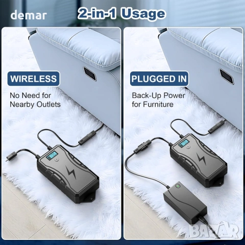 Батерия 2500mAh за ел. кресла, зарядно устройство, универсален 2-пинов, снимка 5 - Друга електроника - 53372742