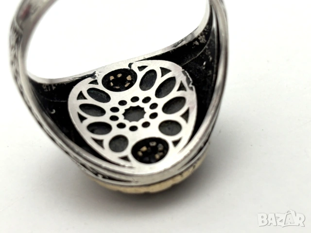 Мъжки Сребърен Пръстен "Версаче" (проба 925)- 12,26 грама, снимка 9 - Пръстени - 53903145