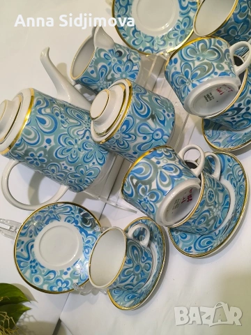 Български сервиз за кафе Изида, снимка 4 - Сервизи - 53908302