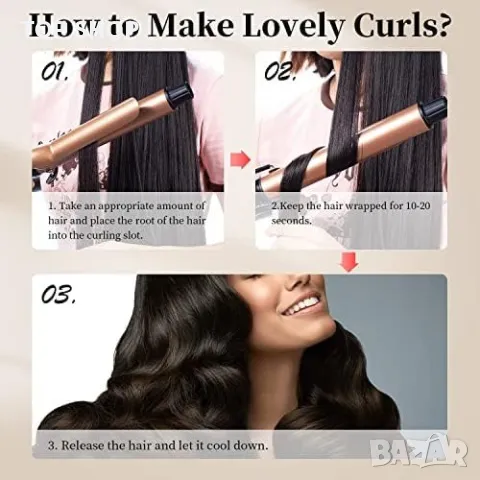 Нова Професионална Керамична Маша за коса/Къдрене Прическа/Бързо нагряване/Жени, снимка 2 - Маши за коса - 49956921