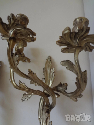 Комлект големи изящни свещници от Виена, снимка 5 - Антикварни и старинни предмети - 53527216