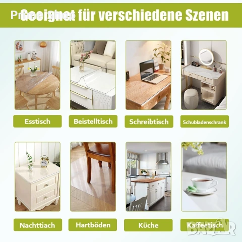 Прозрачен кръгъл протектор за маса OstepDecor, 140 см, 2 мм, снимка 7 - Други - 53748786