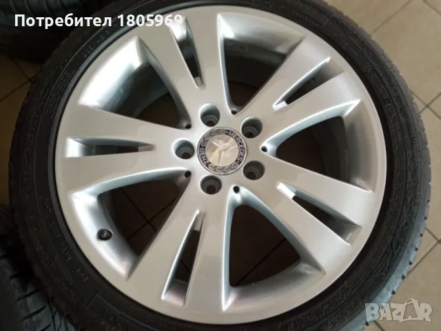 4бр. ал. джанти Mercedes (оригинални) 5x112 , 7,5x17 , ET47, снимка 4 - Гуми и джанти - 46904157