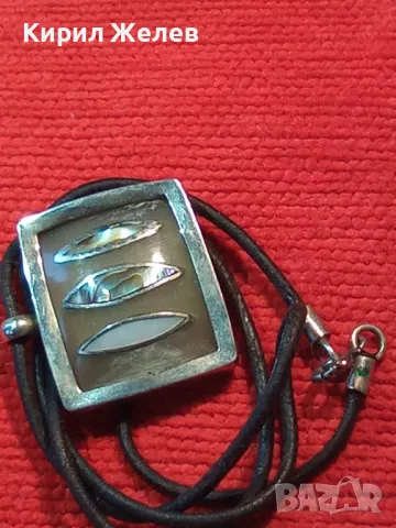 СТАРО КОЛИЕ УНИКАТ КОСТ с РЪЧНО ИНКРУСТИРАН КРАЛСКИ СЕДЕФ в МЕЛХИОРЕН ОБКОВ ЧАСТ от КОМПЛЕКТ 50120, снимка 15 - Антикварни и старинни предмети - 49885936