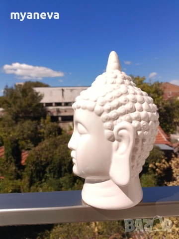 Порцеланови глава на Буда в поза релакс и медитация. , снимка 3 - Статуетки - 51762423