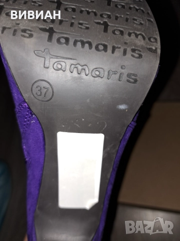 Лилави боти естествена кожа TAMARIS 37 номе., снимка 7 - Детски боти и ботуши - 52436033