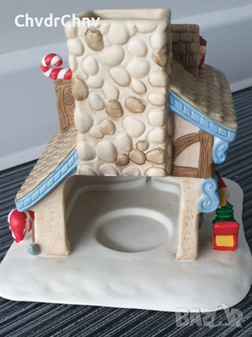 Partylite 16см/НОВА американска коледна керамична къща-свещник, снимка 7 - Декорация за дома - 52550557