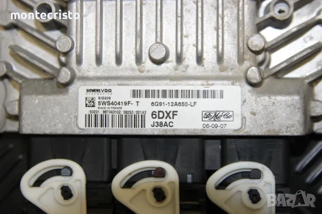 Моторен компютър ECU Ford S-MAX / 6G91-12A650-LF / 6G9112A650LF / 5WS40419F-T / 5WS40419FT / SID206, снимка 2 - Части - 47156562