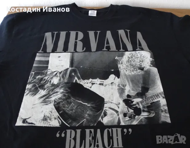 Nirvana Bleach скъсена мъжка тениска - метал рок, снимка 2 - Тениски - 47017518