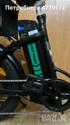 Електрически сгъваем велосипед HITWAY BK6 – почти нов!, снимка 3 - Велосипеди - 53891155