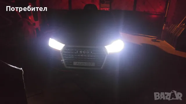 Продавам Детски Акумулаторен джип Audi Q7 12V с меки гуми, Кожена седалка, Металик боя, снимка 14 - Коли, камиони, мотори, писти - 47153871