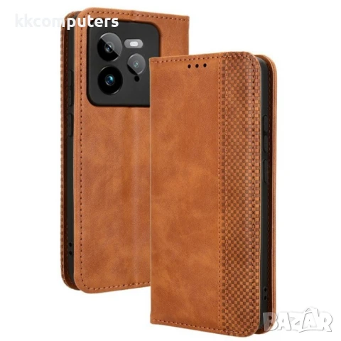 Realme GT 7 Pro 5G Retro Texture Wallet Калъф и Протектор, снимка 4 - Калъфи, кейсове - 50850287