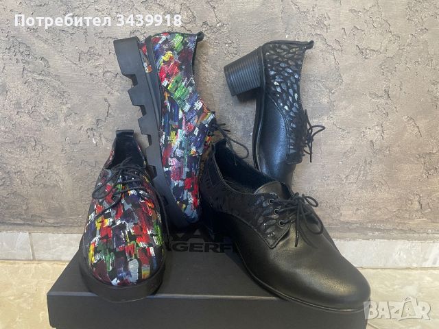 Обувки на естествена кожа 38н, снимка 1 - Дамски обувки на ток - 46243976
