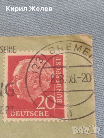 Стар пощенски плик с марки и печати 1958г. Бремен Германия за КОЛЕКЦИЯ ДЕКОРАЦИЯ 45734, снимка 2 - Филателия - 46415740