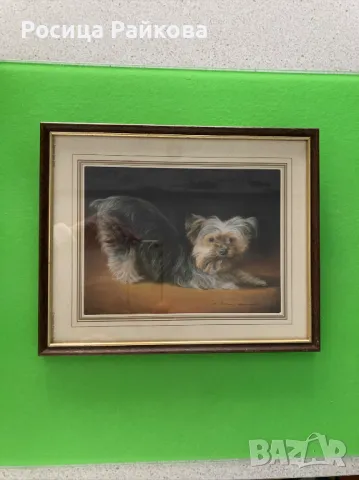 Картина с кученце