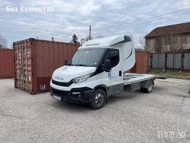 Iveco Daily 35 C 17 бус автовоз + двойна платформа + фирма (бартер), снимка 3 - Бусове и автобуси - 45280531