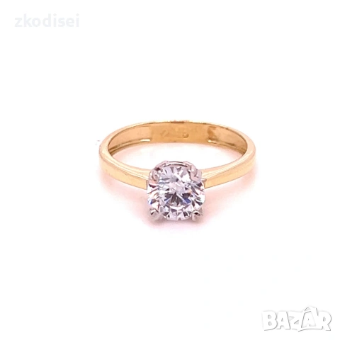 Златен дамски пръстен 2,18гр. размер:51 14кр. проба:585 модел:37732-4