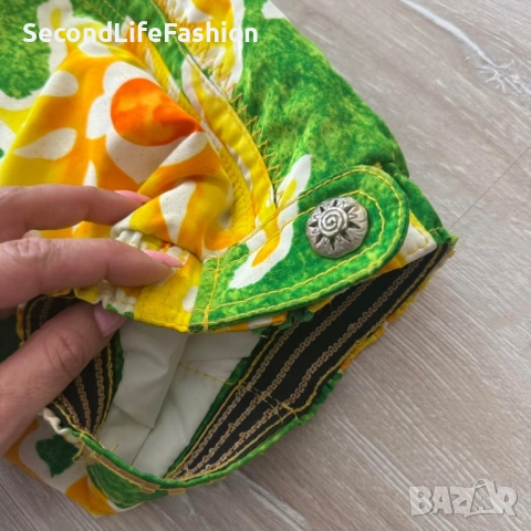 Винтидж дамски ски гащеризон Phenix, ретро флорални панталони за сноуборд, размер S, снимка 4 - Зимни спортове - 52500217