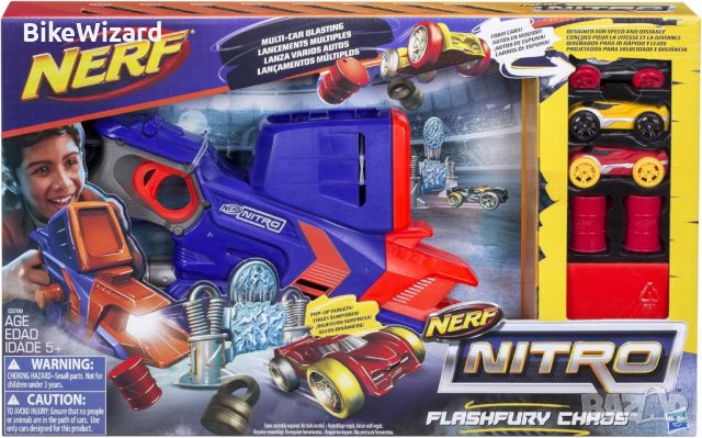 Nerf Nitro FlashFury Chaos c0788 игра с колички НОВО, снимка 1 - Коли, камиони, мотори, писти - 46793791