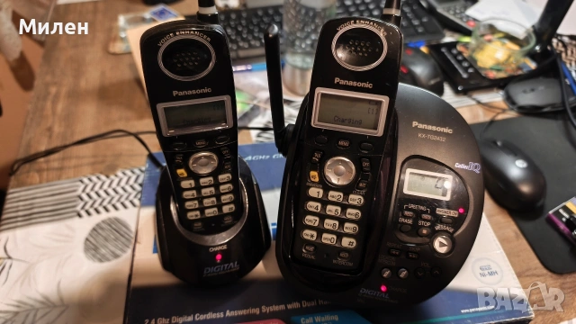 Телефон безжичен Panasonic KX-TG2432 с две слушалки , снимка 3 - Други - 53288258
