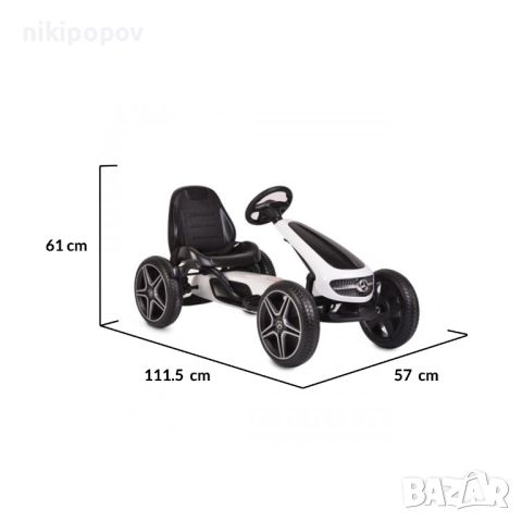 MERCEDES-BENZ eva картинг кола GO KART бял, снимка 12 - Коли, камиони, мотори, писти - 45159851