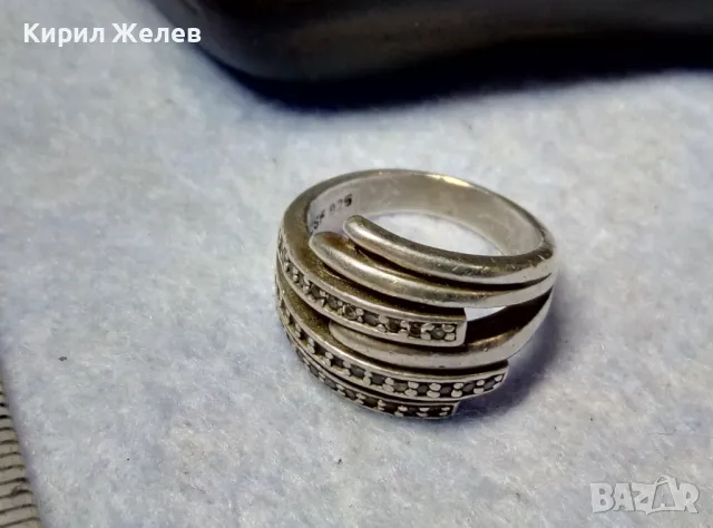 ФЕШЪН АРТ ДИЗАЙН СКЪПОЦЕНЕН СРЕБЪРЕН ПРЪСТЕН СРЕБРО 925 CSF с ЮВЕЛИРНО ФАСЕТИРАНИ ЦИРКОНИ 41435, снимка 9 - Пръстени - 49913202