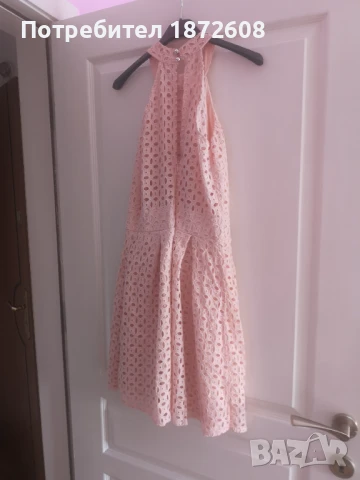 Дамска лятна рокля, рязана бродерия. Размер S , снимка 2 - Рокли - 50496104