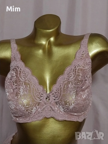 Triumph 80 D К-т Дантелен сутиен и бикина пепел от рози , снимка 2 - Бельо - 52889386