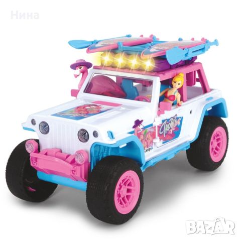Автомобил Dickie Jeep Flamingo + Фигура, 22 см, Светлинни и звукови ефекти, Мащаб 1:24, снимка 2 - Кукли - 45168619