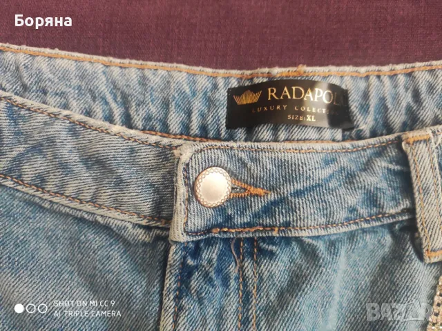 Radapola нови къси дънки с камъни, снимка 3 - Дънки - 49873848