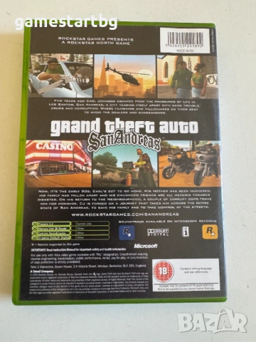  Grand Theft Auto San Andreas за Xbox classic/Xbox original, снимка 2 - Игри за Xbox - 53699983