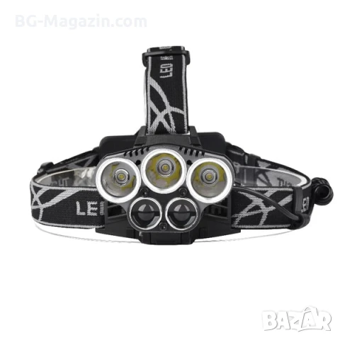 Професионален мощен LED фенер туристически челник за глава лов риболов планинарство преходи каска, снимка 7 - Къмпинг осветление - 50938609