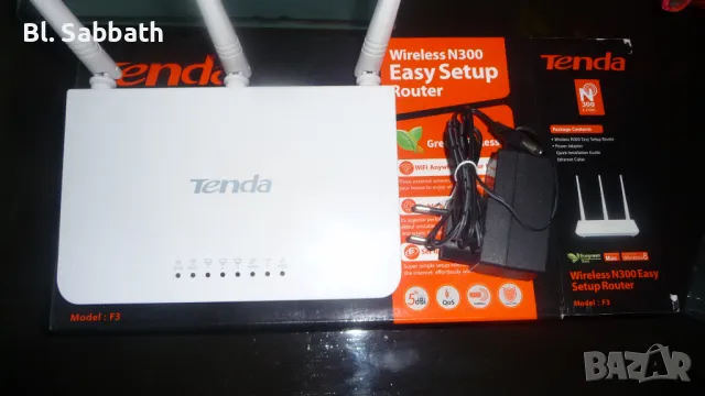 Easy setup router TENDA Wireless N300, снимка 1 - Мрежови адаптери - 48642947