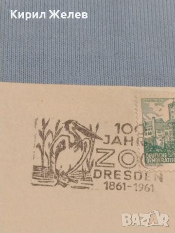 Стар пощенски плик с марки и печати 100г. Зоологическа градина в Дрезден за КОЛЕКЦИОНЕРИ 26498, снимка 5 - Филателия - 46263038