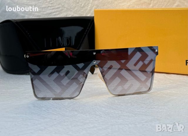 -15 % разпродажба Fendi мъжки слънчеви очила маска брандирани стъкла, снимка 3 - Слънчеви и диоптрични очила - 45226784