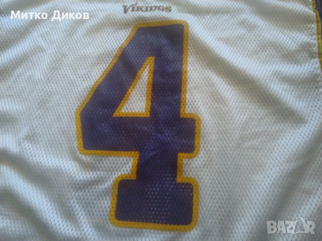 Brett Favre Minnesota Vikings NFL тениска №4 Reebok американски футбол размер M, снимка 4 - Други спортове - 45795938