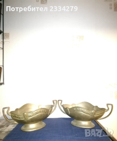 Жардиниера тип гондола, винтидж купа за плодове от масивен бронз, снимка 3 - Антикварни и старинни предмети - 52931063