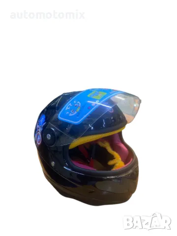 Детска каска за мотор, Каска за дете 6-10години,Черна - 123, снимка 4 - Аксесоари и консумативи - 50409071