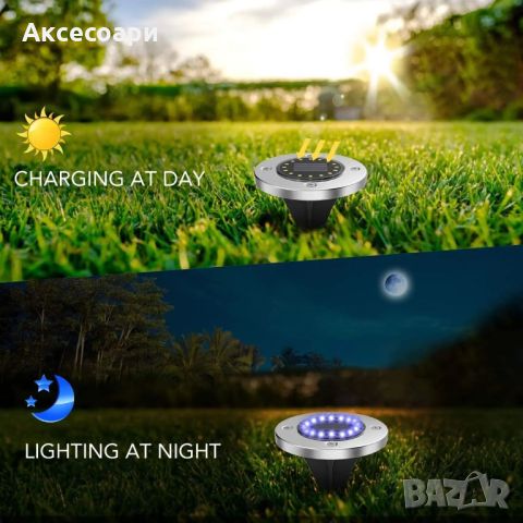 LED соларна лампа за градина 20 диода, снимка 3 - Соларни лампи - 46390125