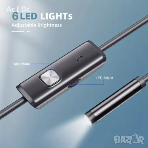 Ендоскопска камера 1 метър HD с 7мм глава, снимка 2 - Други инструменти - 49938621