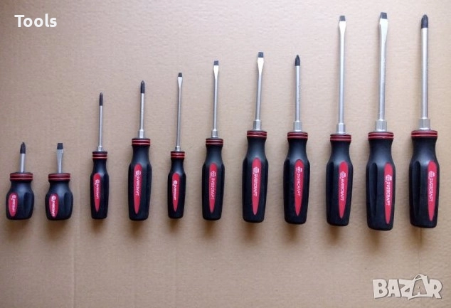 napa evercraft 11 броя плоски кръстати отвертки комплект
