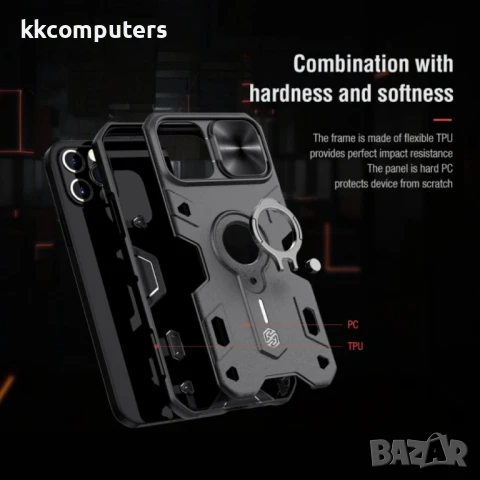 iPhone 12 Pro Max Удароустойчив NILLKIN CamShield Калъф и Протектор, снимка 9 - Калъфи, кейсове - 51121827