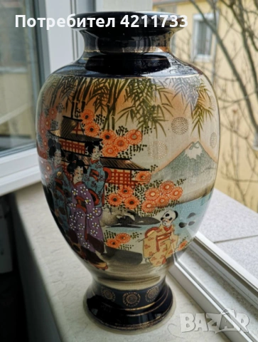 ЛУКС азиятска ваза НОВО, снимка 3 - Вази - 54217976