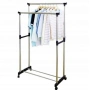 Двойна стойка за дрехи на колела – повече място и удобство у дома!, снимка 3